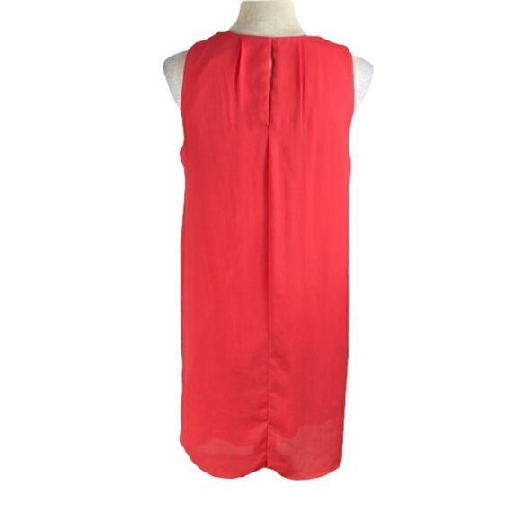 Charming Charlie Deep Coral Sleeveless Shift Dress, Size M - Picture 2 of 6